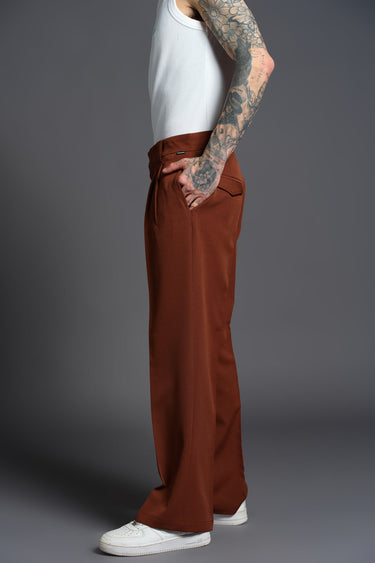 Brown Loose Fit Tailored Trouser - BonkersCorner