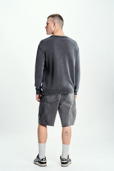 Bonkers Corner Charcoalcast crewneck sweatshirt in XS, showcasing a comfortable fit and soft fabric on a neutral background.