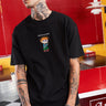 Bonkers Corner Chuckie embroidery oversized T-shirt featuring a colorful cartoon character design on soft fabric.