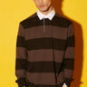 Bonkers Corner Coco striped collared full sleeves T-shirt with a casual design and buttoned collar, suitable for everyday wear.