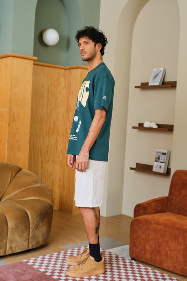 Bonkers Corner Cosmic Oversized T-shirt with galaxy-inspired print, soft fabric, and relaxed fit for casual wear.