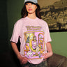 Bonkers Corner Crazy Cat Fam oversized T-shirt featuring a colorful cat-themed graphic on soft fabric.
