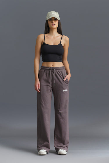 Dark Shadow Wide-Leg Sweatpants by Bonkers Corner, relaxed fit with a comfortable wide-leg silhouette in dark shadow color.