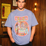Bonkers Corner Death Metal oversized T-shirt featuring dark graphic design and bold lettering on black fabric.