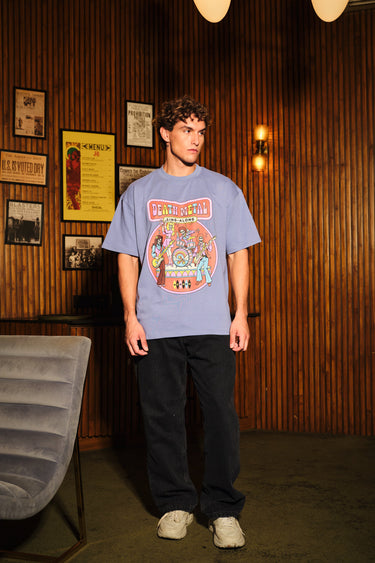 Bonkers Corner Death Metal Oversized T-shirt featuring dark graphic print and bold design, casual unisex fit for metal fans.