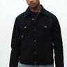 Bonkers Corner denim jacket in light blue, stylish casual outerwear with button details and classic fit, displayed on a hanger.