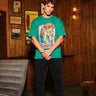 Bonkers Corner Dial On oversized T-shirt in white, featuring bold graphic design and relaxed fit for casual wear.