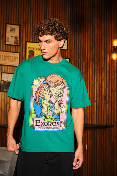 Bonkers Corner Dial On oversized T-shirt in white, featuring a bold graphic design and relaxed fit for casual wear.