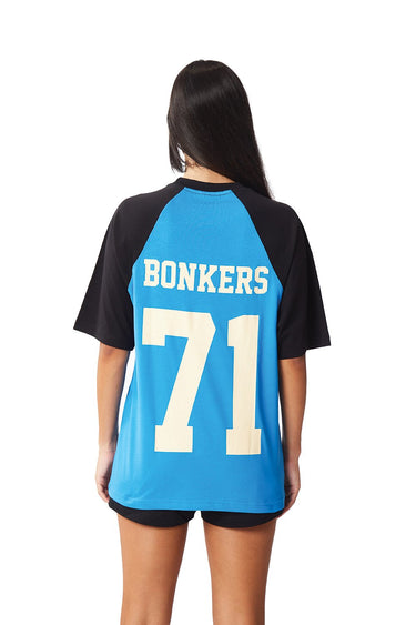 Bonkers Corner Dropout University oversized T-shirt in XS, featuring a casual fit and university-inspired graphic design.
