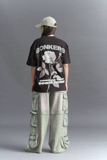 Bonkers Corner oversized T-shirt with "Embrace Your Inner Rose" graphic in a relaxed fit, soft fabric, and stylish design.