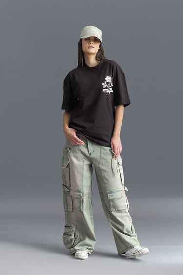 Bonkers Corner Embrace Your Inner Rose oversized T-shirt featuring floral rose design and relaxed fit.