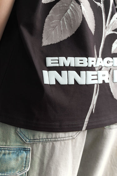 Bonkers Corner oversized T-shirt with "Embrace Your Inner Rose" print in soft fabric, relaxed fit for casual wear.