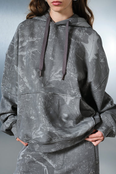 Faded grey hoodie by Bonkers Corner featuring a relaxed fit and soft fabric, shown laid flat on a neutral background.