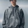 Faded grey hoodie by Bonkers Corner, soft cotton fabric, relaxed fit, with front pocket and adjustable drawstrings.