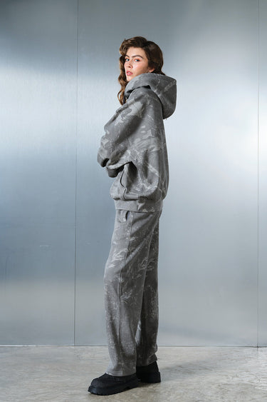 Faded grey Bonkers Corner joggers featured in the image, showing relaxed fit and soft fabric for comfortable casual wear.