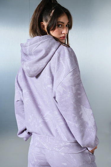 Bonkers Corner faded lavender hoodie, casual unisex sweatshirt with a relaxed fit and soft fabric, front pocket and hood.