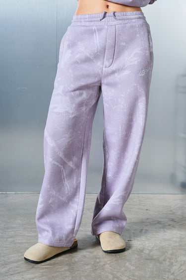 Faded lavender joggers from Bonkers Corner, casual fit with elastic waistband and tapered legs, soft fabric for comfortable wear.
