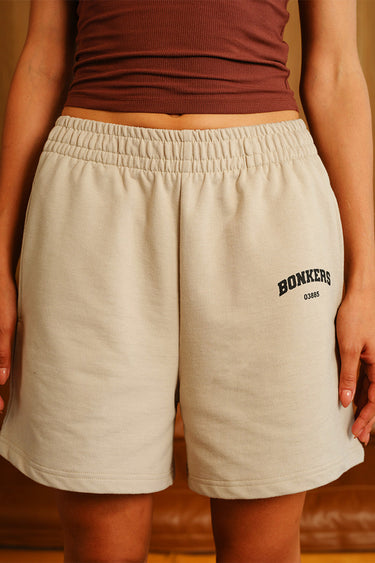 Bonkers Corner Fogbound Lounge Shorts in XS, soft fabric with a relaxed fit, displayed on a neutral background.