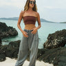 Grey faded loose-fit pants by Bonkers Corner, casual style with relaxed fit and soft fabric, shown on a model.