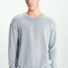 Grey Bonkers Corner Mode Crewneck Sweatshirt with a relaxed fit and ribbed cuffs, shown on a plain background.