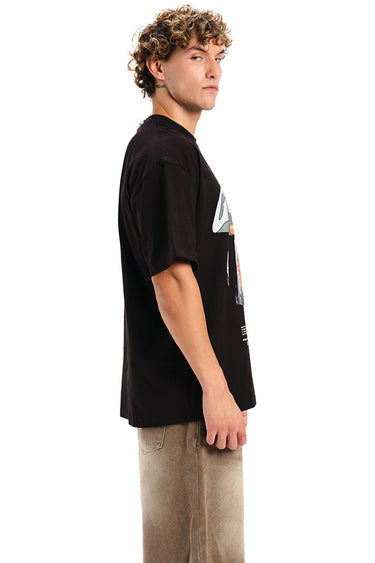 Bonkers Corner Grizzly Rebellion oversized T-shirt in XS, featuring a bold graphic design and comfortable fit.