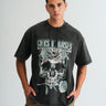 Bonkers Corner oversized Guns N' Roses US Tour 1991 T-shirt featuring band logo and tour artwork on black fabric.