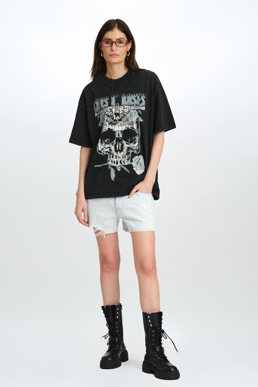 Shop Guns N Roses US Tour 1991 Oversized T-shirt at AED 99.00
