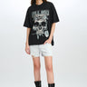 Bonkers Corner oversized Guns N' Roses US Tour 1991 T-shirt showing band logo and tour design in black and white.