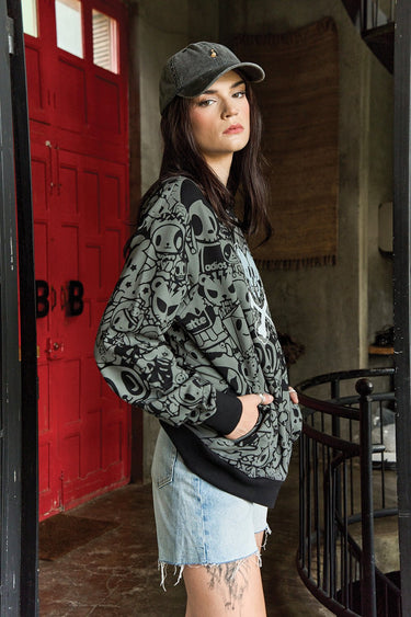 Bonkers Corner Heart Away Sweatshirt in soft fabric, featuring a heart graphic and cozy fit, perfect for casual wear.