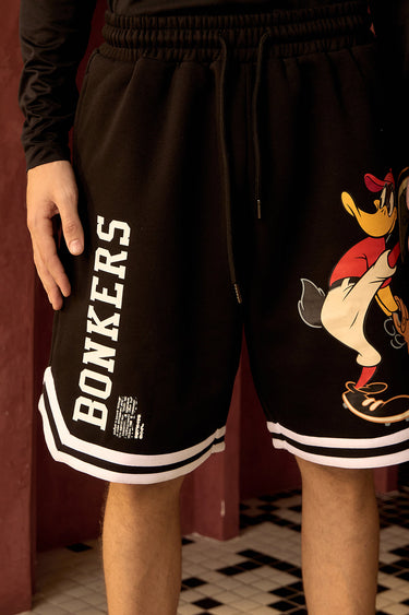Bonkers Corner Hit Man Tune Shorts in XS with colorful design, casual fit, and comfortable fabric for everyday wear.
