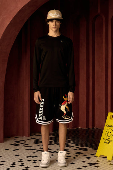 Bonkers Corner Hit Man Tune Shorts in XS, featuring a stylish design and comfortable fit for casual wear.