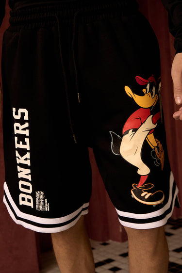 Bonkers Corner Hit Man Tune Shorts in XS, featuring vibrant design and comfortable fit for casual wear