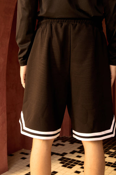 Bonkers Corner Hit Man Tune Shorts in XS, black athletic shorts with graphic print and comfortable waistband.