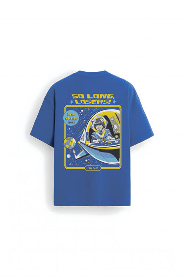 Bonkers Corner I'm Out oversized T-shirt in white, featuring bold graphic text, casual fit, and comfortable cotton fabric.
