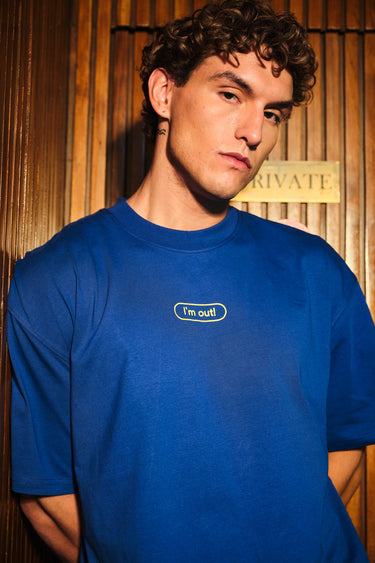 Bonkers Corner I'm Out oversized T-shirt in XS, featuring a relaxed fit and bold graphic design on soft fabric.