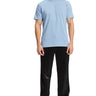 Bonkers Corner Iceberg Blue Supima regular fit T-shirt, front view showing soft fabric and classic crew neck design.