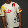 Bonkers Corner oversized T-shirt with "Imagination Is Real" slogan in bold lettering, featuring a relaxed fit and casual style.