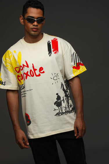 Bonkers Corner oversized T-shirt with "Imagination Is Real" slogan in bold lettering, featuring a relaxed fit and casual style.