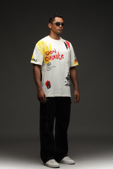 Bonkers Corner oversized T-shirt with "Imagination Is Real" graphic in white, relaxed fit, casual style, on a plain background.