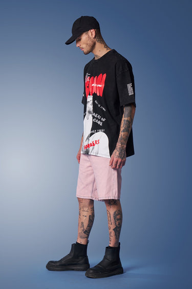 Bonkers Corner Kendrick Lamar Faded Oversized T-shirt featuring a relaxed fit and graphic design with Kendrick Lamar's image.