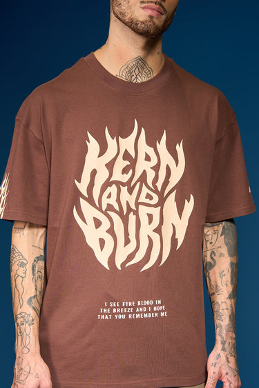 Bonkers Corner oversized Kern and Burn T-shirt in XS, featuring a relaxed fit and graphic design on soft fabric.