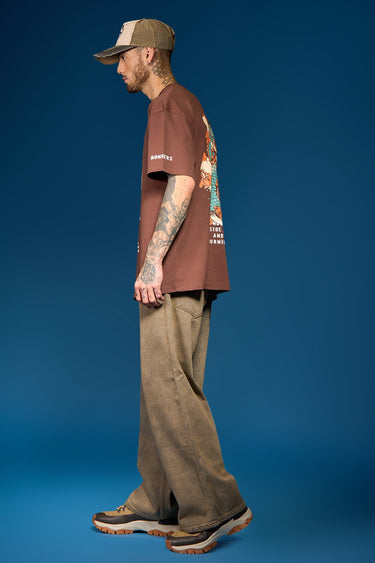 Bonkers Corner oversized Kern and Burn T-shirt in XS, featuring a relaxed fit and graphic design on soft fabric.