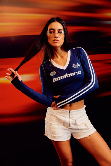 Bonkers Corner Lap 22 full sleeves top in light blue, featuring a comfortable fit and casual style.