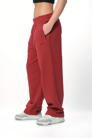 Maroon everyday joggers by Bonkers Corner, soft fabric, relaxed fit, with drawstring waistband and side pockets.