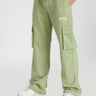Bonkers Corner Matcha Utility Straight Fit Pants in XS, featuring a casual design with multiple pockets and relaxed fit.