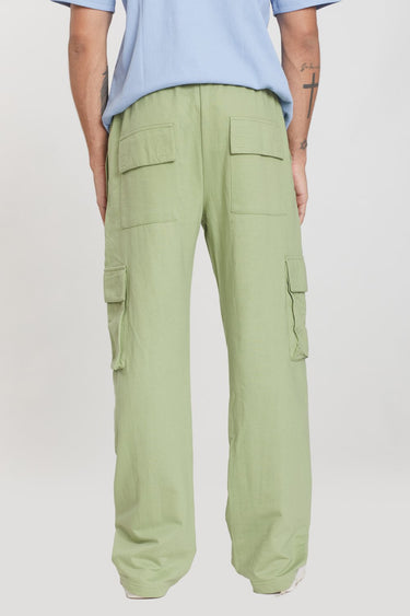 Bonkers Corner Matcha Utility Straight Fit Pant in XS, featuring a relaxed design with multiple pockets and a comfortable fit.