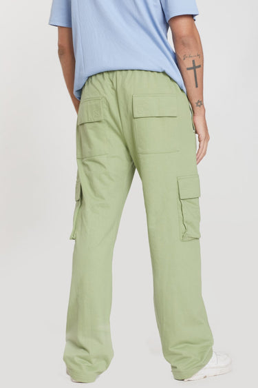 Bonkers Corner Matcha Utility Straight Fit Pant in XS, featuring a relaxed, straight-leg design with utility pockets for casual wear.