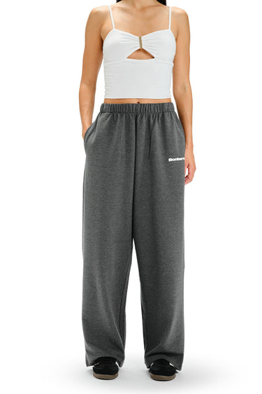 Bonkers Corner Midnight Miles loose fit joggers in dark fabric, featuring a relaxed style and elastic waistband.