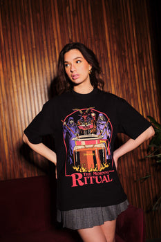 Bonkers Corner oversized Morning Ritual T-shirt in XS, soft fabric with a relaxed fit, featuring a minimalist morning-themed graphic.