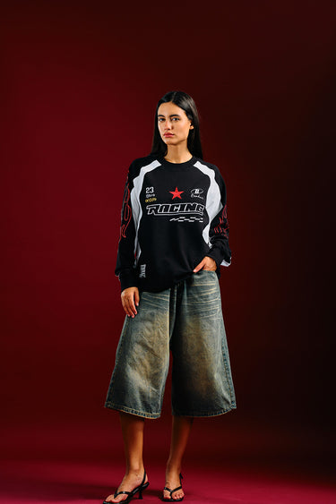 Bonkers Corner Nitro Crew Sweatshirt in XS, featuring a comfortable fit and casual style, displayed on a plain background